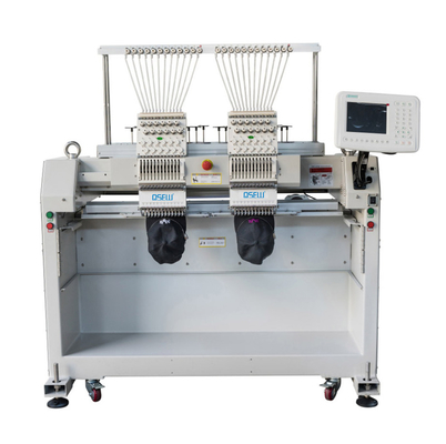 QS-1202CP double Head Computerized Embroidery Machine Dahao Computer for T shirt logo label hat Embroidery Machine